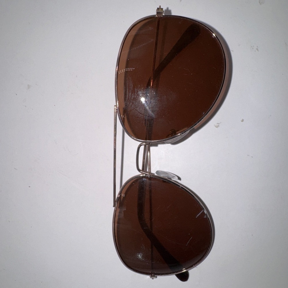 Rose Gold and Diamond Aviator Sunglasses 719175090135